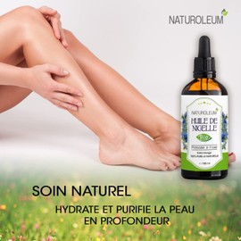 Organic Black Cumin Oil, 100% Pure and Natural, Cold Pressed, Extra Virgin - Nourishing Care for Skin, Face, Hair. Vegan (100 ml)