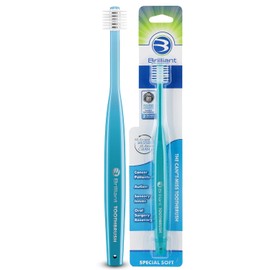 Brilliant Cepillo de dientes suave especial para postquimioterapia, cirugía, salud bucal comprometida, verde azulado, 1 unidad