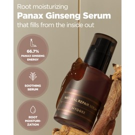 HYGGEE HYGGEE Natural Repair Serum - Hydrating & Nourishing Face Serum with Ginseng Extract - Antioxidant & Rejuvenating - Highly Concentrated Formula for Night Treatment - Skin Irritation Free, 1.01 fl.oz.
