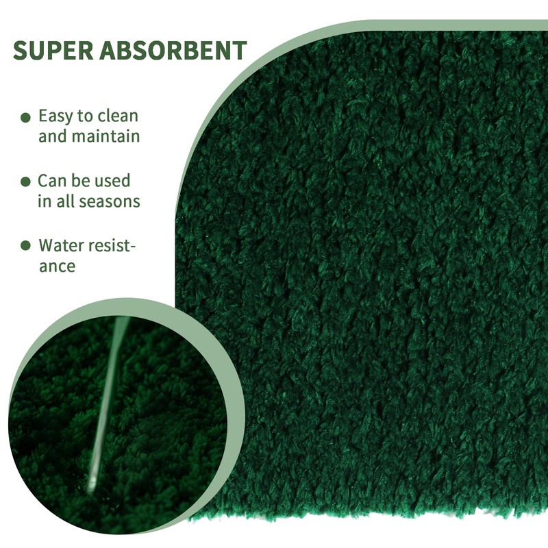 Baahrnom Bathroom Rugs Sets 3 Piece with Adjustable Toilet Seat