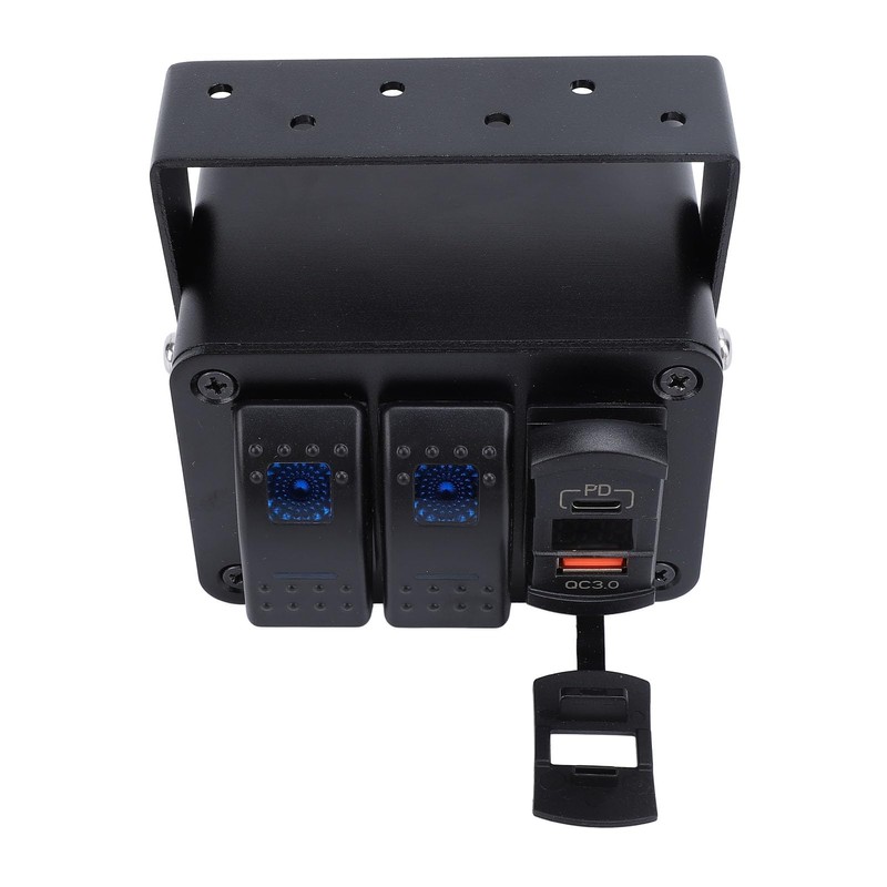 2 Gang Rocker Switch, Toggle Switch Panel Box, Waterproof Marine