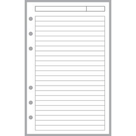 Compact Size Notes Pages Planner Insert, Sized and Punched for Franklin Covey Compact and Other Notebooks (4.25" x 6.75")