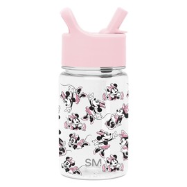 Simple Modern Kids Summit Plastic Water Bottle with Leak Proof Straw Lid 12oz - BPA-Free, Reusable, Durable for Toddlers:_Minnie Mouse Retro