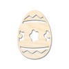Unfinished Wood Striped Flower Egg Shape Easter Craft up to
