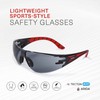 Riley Stream Red Safety Glasses for Work - Lightweight Sports