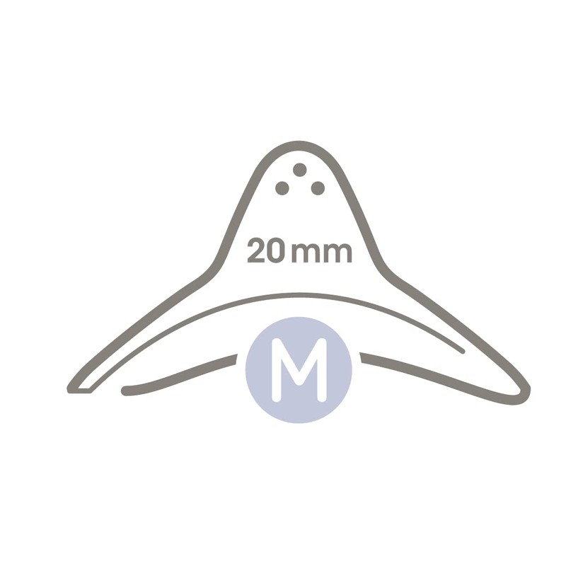 nip 2 x Medium 20mm Breastfeeding Cones for Natural Drinking