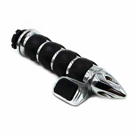 TDR Pair 1" Spike Chrome Hand Grips with Throttle Boss for Electra Road Glide Classic Boulevard M109R M50 M90 M95