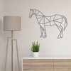 GRAVURZEILE 3D Wooden Origami Decoration - Horse Design - Modern