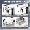 Umigy 4 Pcs Stainless Steel Food Containers Metal Bento Lunch