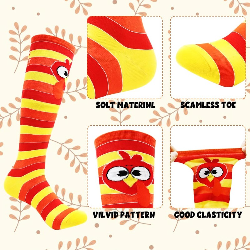 LUKBERA 6 Pcs Thanksgiving Turkey Trot Costume Set - 3