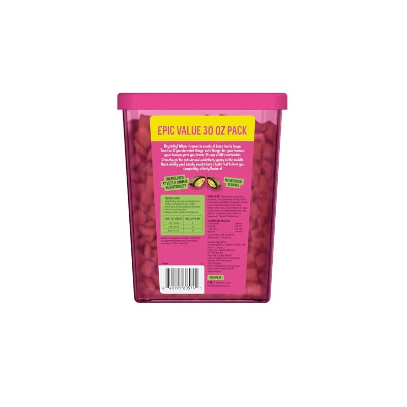 Bonkers Bites Catnip & Chick 'N' Cheddar Flavor Crunchy &