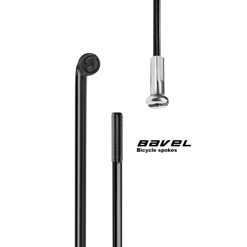BaveL 36 Pcs 14G Black Bicycle Steel Spokes (201 mm-309