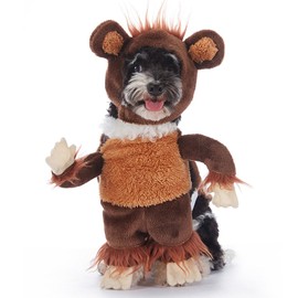 Qcwwy Funny Monkey Cosplay Dog Costume - Soft Plush Pet Outfit with Cute Headgear for Parties, Photoshoots and Holiday Events (L)