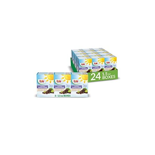 Dole California Seedless Raisin Snack Packs, 1.5 Oz Boxes, 24 Count