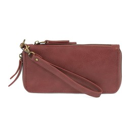 Joy Susan Chloe Zip Around Wallet Wristlet- Dusty Raspberry