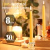 30 Pack Beeswax Taper Candles,8 inch Tall - Dripless and