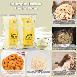 Rani Juwar (Sorghum) Flour 32oz (2lbs) 908g ~ All Natural | Vegan | Gluten Friendly | NON-GMO | Kosher | Indian Origin