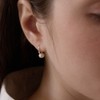 A pair of 925 silver pure freshwater pearl drop earrings