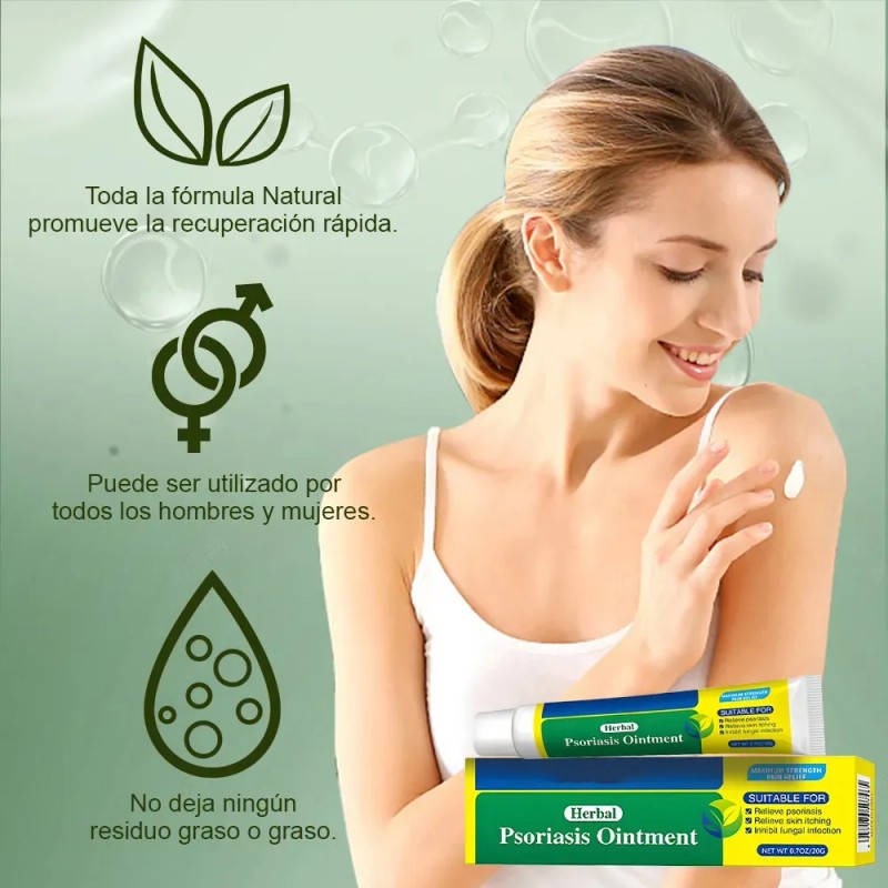 Crema De Psoriasis Para Varios Síntomas De Psoriasis 40g2pcs Neutra