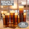 Restaurant Grade, BPA-Free 12oz Amber Plastic Cups 24pk. Super Durable,