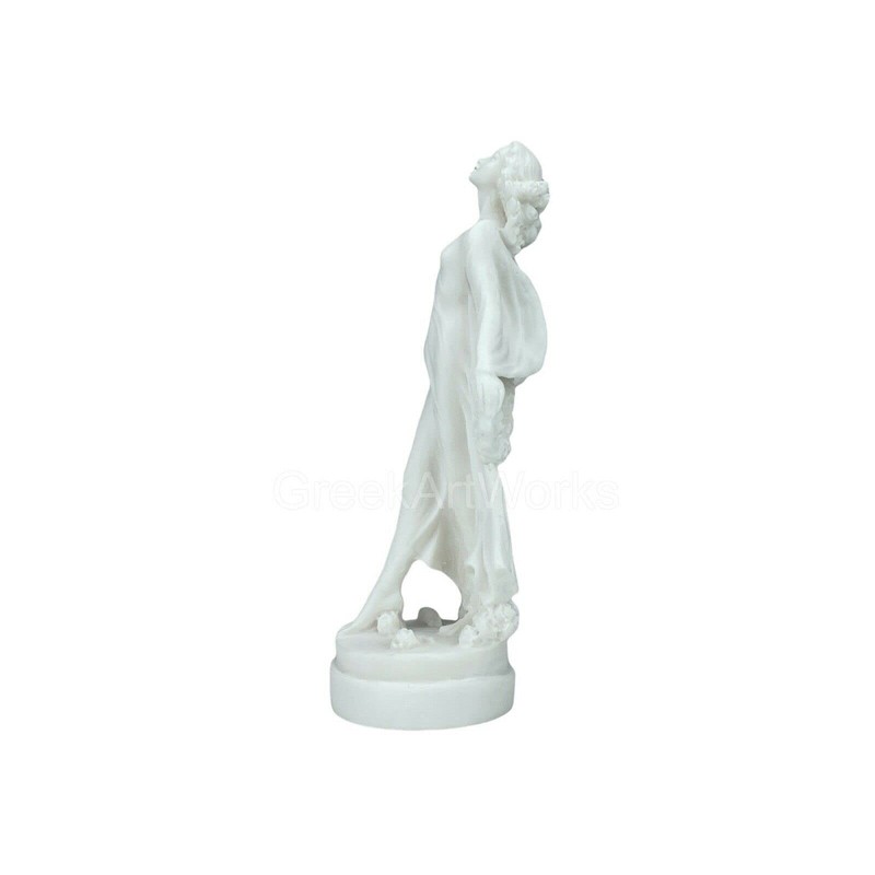 Flora Goddess Golden Maiden of Blossoms Flowers Cast Marble Statue