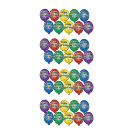 Beistle , 40 Piece Mini Happy Birthday Cutouts, 4.5''