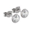 NKlaus Pair of Stud Earrings 5.3 mm White Gold 750