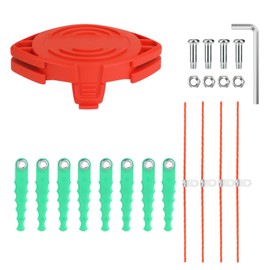 Kaberalty SF-080 Trimmer Head Blade+Upgraded 0.11" Flexible Pre-Cut Trimmer Line Compatible with Black and Decker SF-080-BKP GH3000 LST540 GH3000R LST540B String Trimmer (22 Pack)