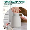 Bosilunlife Foaming Soap Dispenser - Beige Grey Ceramic Soap Dispenser