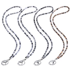 Ornaland 4 Pcs Lanyards for ID Badges, Keys, Office, Leisure or Gifts (Black White)