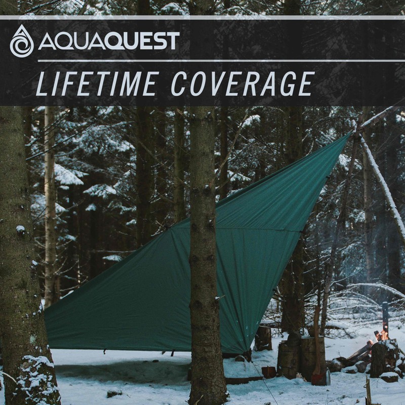 AquaQuest Guide Camping Tarp - Ultralight Tent Cover or Rain