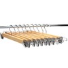 LOHAS Home 10-Pack Natural Finish Wooden Pant Skirt Hangers with