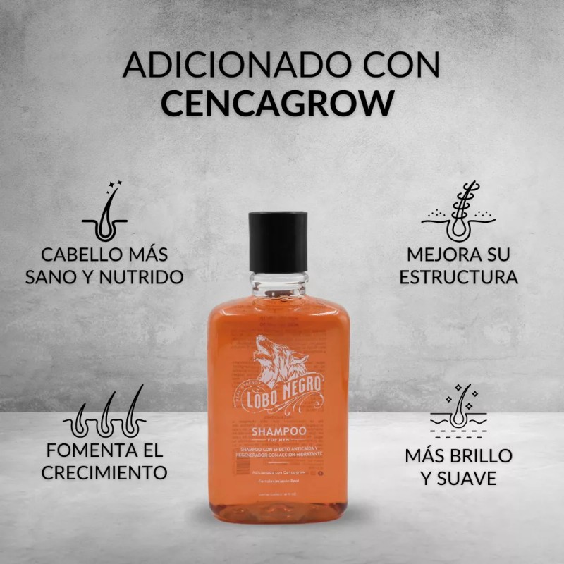 Lobo Negro Shampoo Lobo Negro Anticaída Regenerador Hidratante 350ml