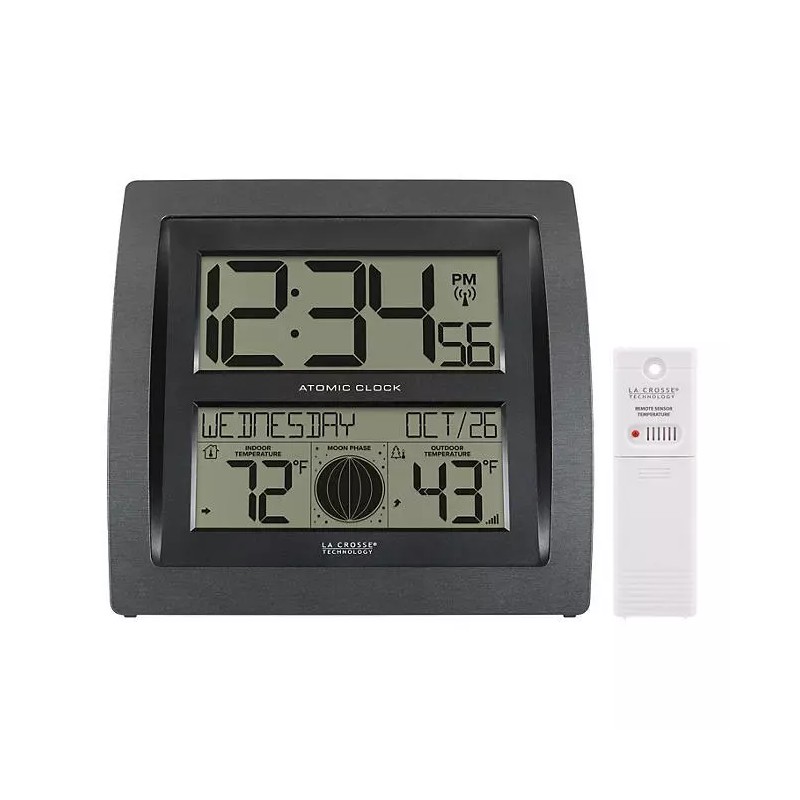 La Crosse Technology Curved Digital Atomic Wall Clock