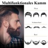 AhfuLife Foldable Metal Comb and Beard Comb - Multifunctional Pocket