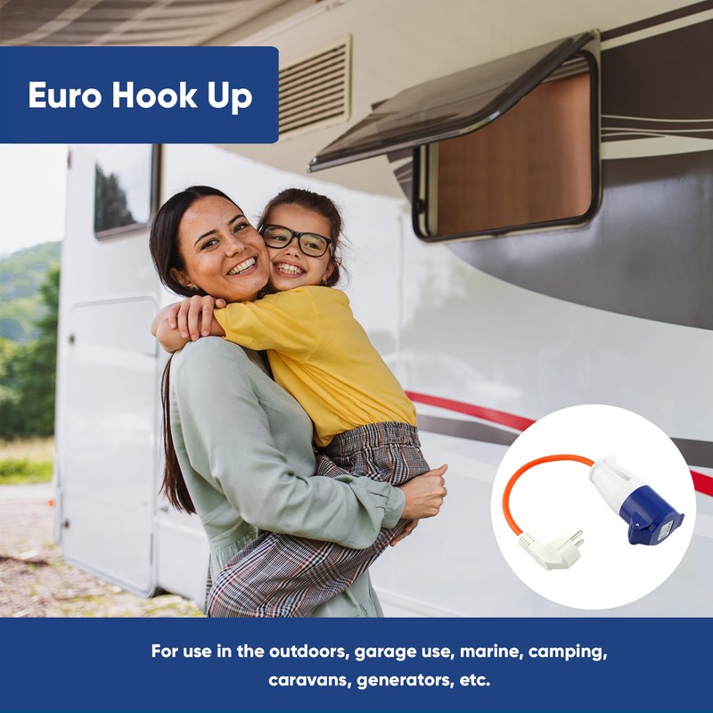 Leisurewize – Caravan Mains Adaptor Hook Up Leads, Motorhome Electric
