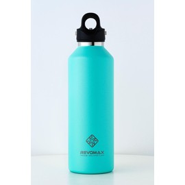 Revomax Official 32 oz (950 ml), Carbonated Acid Compatible, Approx. 33.8 fl oz (1 L), Stainless Steel Bottle, 18 Hours, Keeps Cold 36 Hours, Vacuum Insulated, Gift Bottle, Revo Max