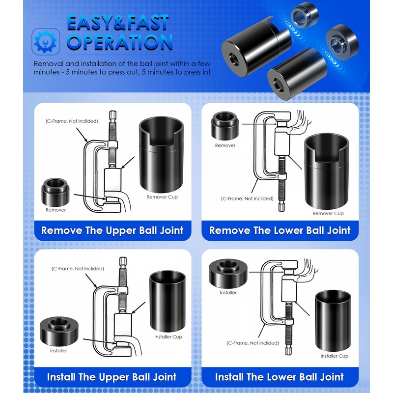 Yoursme for Jeep & Dodge Ball Joint Service Adapter (4PCS)