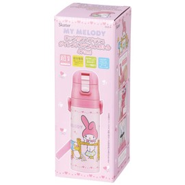 Skater SDC4 Sanrio Kids Water Bottle, 16.5 fl oz (470 ml), Direct Drinking, Stainless Steel, My Melody, Child-friendly, Lightweight, Vacuum, Insulated, Insulated, Cold Insulated, For Cold Retention