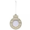 Photo Frame Unfinished Wood Ornaments - 3 Piece - 3.38