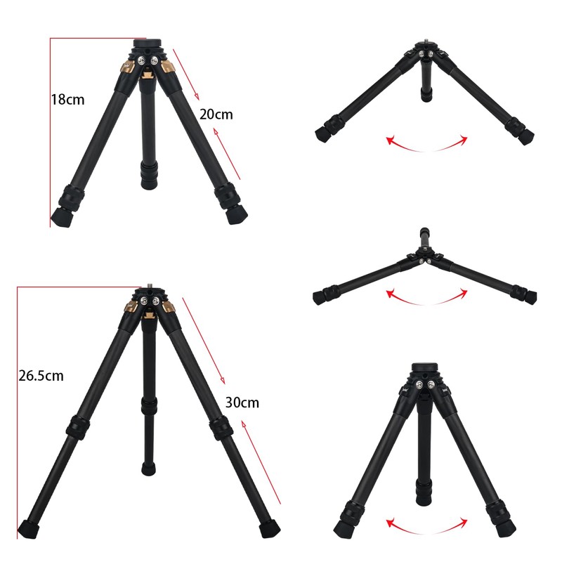 Mini Carbon Fiber Tripod Desktop Tabletop Stand Tripod for Gopro