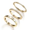 HAIAISO 3Pcs 14K Gold Filled Rings Stacking Rings for Women