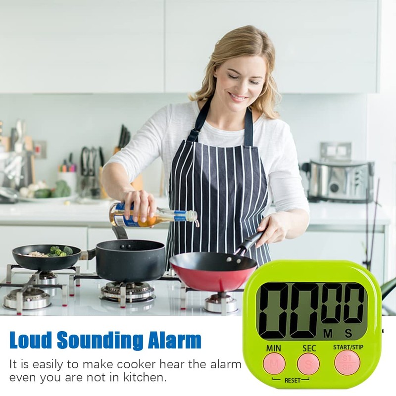 Digital Kitchen Timer Magnetic Backing Stand, Timers for Baking, Kitchen,