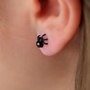 TseenYi Spider Earrings Punk Black Spider Stud Earrings Small Spider