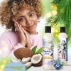Acondicionador sin enjuague Coconut Blueberry Blast para suavizar el cabello,