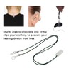 2 Set Binaural Black Hearing Aids Clip for Adults Seniors