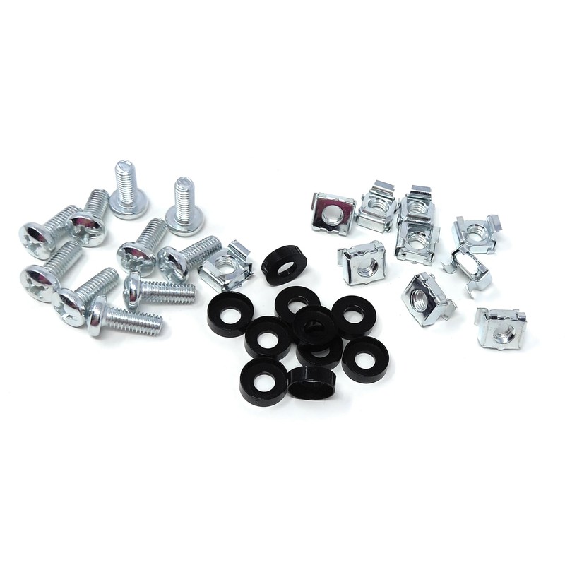 10pcs. M6 Rack Fixing Set, Captive Cage Nuts Bolts Screws