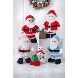 King Cole Christmas Knitting Pattern Truffle Small & Large Seasonal Santas (9181)