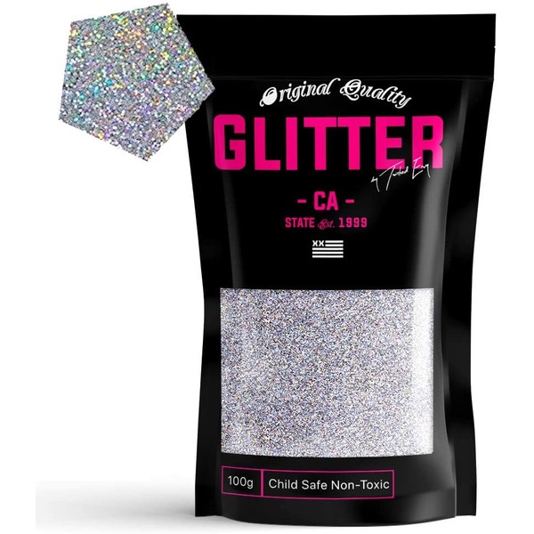TWISTED ENVY Silver Holographic Ultra Fine Holographic Glitter 100g / 3.5oz Premium Glitter