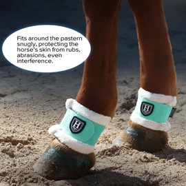 Harrison Howard Essential Premium Horse Pastern Wraps with Berber Fleece Lining Sold in Pairs Mint